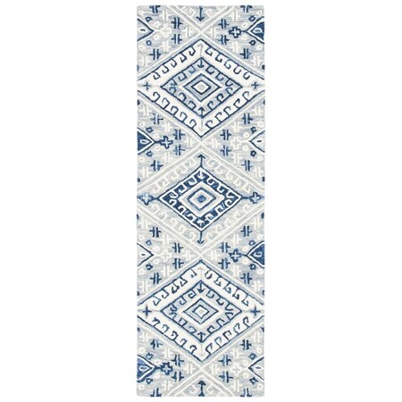 Safavieh Aspen Hand Tufted Runner Area Rug Grey & Navy - 2 ft. -3 in. x 7 ft. APN826F-27